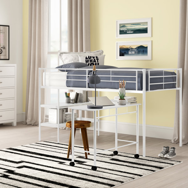 Isabelle & Max™ Nanafalia Platform Loft Bed with Shelves by Isabelle